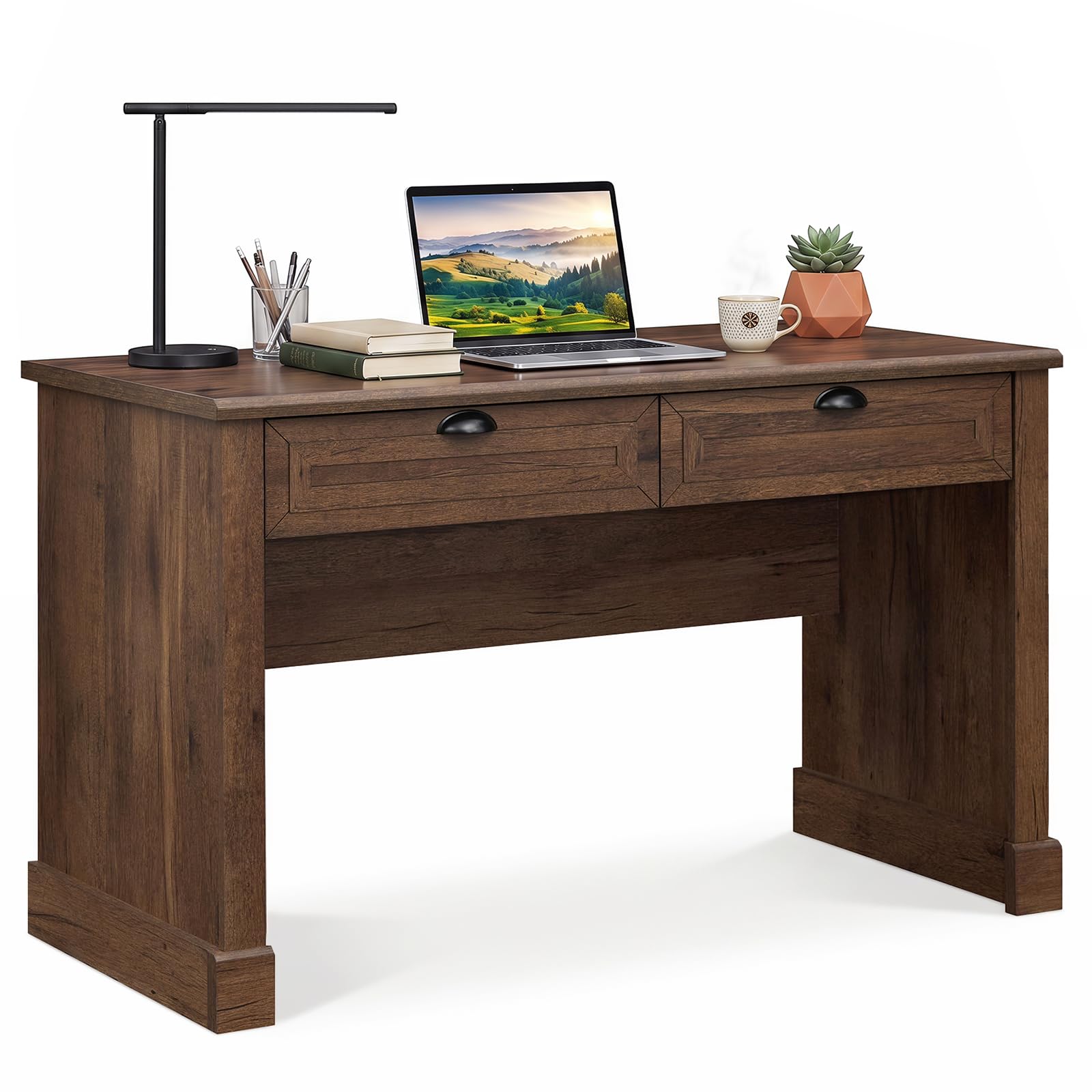 Tangkula 48” Computer Desk with 2 Drawers
